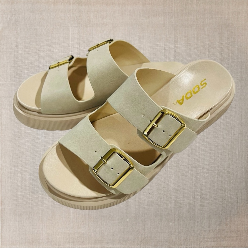 Uberta Soft Two Buckle Nubuck Sandal